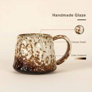 Set of 4 Kiln-Glazed Ceramic Mugs - 340ml Unique Texture - Image 7