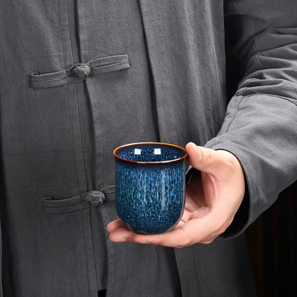 Ceramic Japanese tea pot with matching cups
