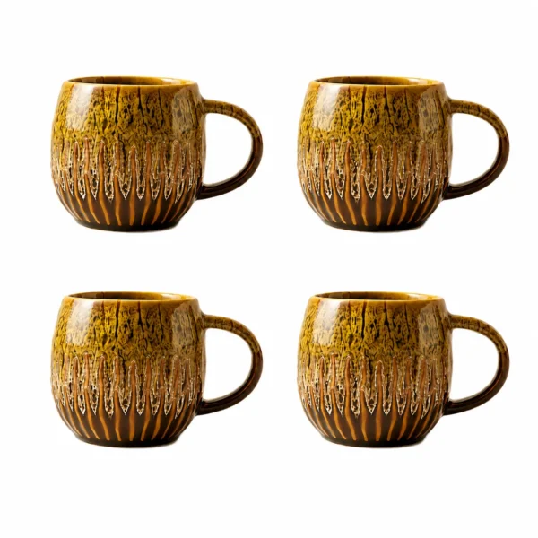 Elegant ceramic coffee mug set for modern home kitchens