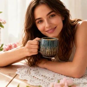 Premium ceramic tea and coffee cups with artisan design