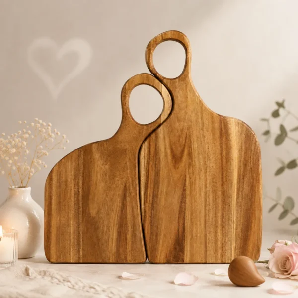 Reusable walnut wood kitchen boards for prep and serving