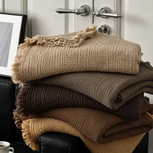Minimalist boho blanket for couch and bedroom decoration