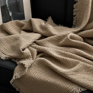 Bohemian style cotton blanket for modern living spaces