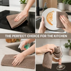 Honeycomb weave cotton towels for modern kitchen use