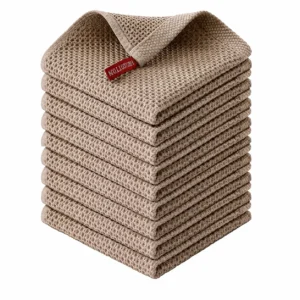 Absorbent cotton kitchen towels for cooking and cleaning