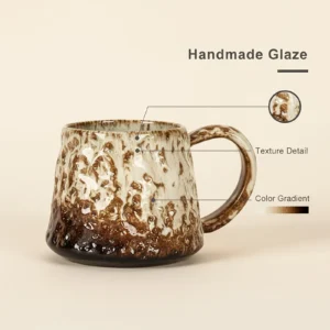 Elegant glazed ceramic cups for coffee lovers and tea rituals