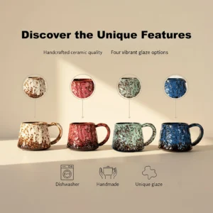 Ceramic mugs set for modern kitchens and cozy breakfast tables