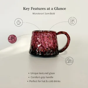 Glazed ceramic tea and coffee mugs with minimalist aesthetic