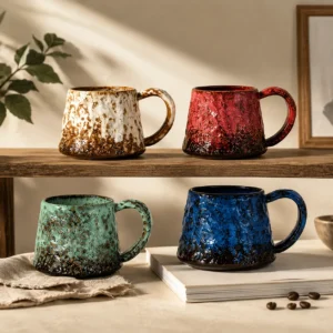 Plastic-free ceramic coffee mugs for modern kitchen essentials