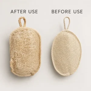 Natural fiber scrub cloths for kitchen cleaning and body care