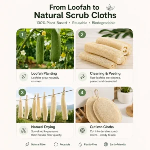 Reusable natural cleaning cloths with textured scrubbing surface