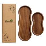 Elegant oval wooden serving tray for modern home interiors