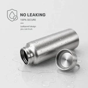 Minimal stainless steel hydration bottle for modern everyday carry