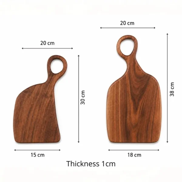 Walnut wood serving and chopping boards with natural finish